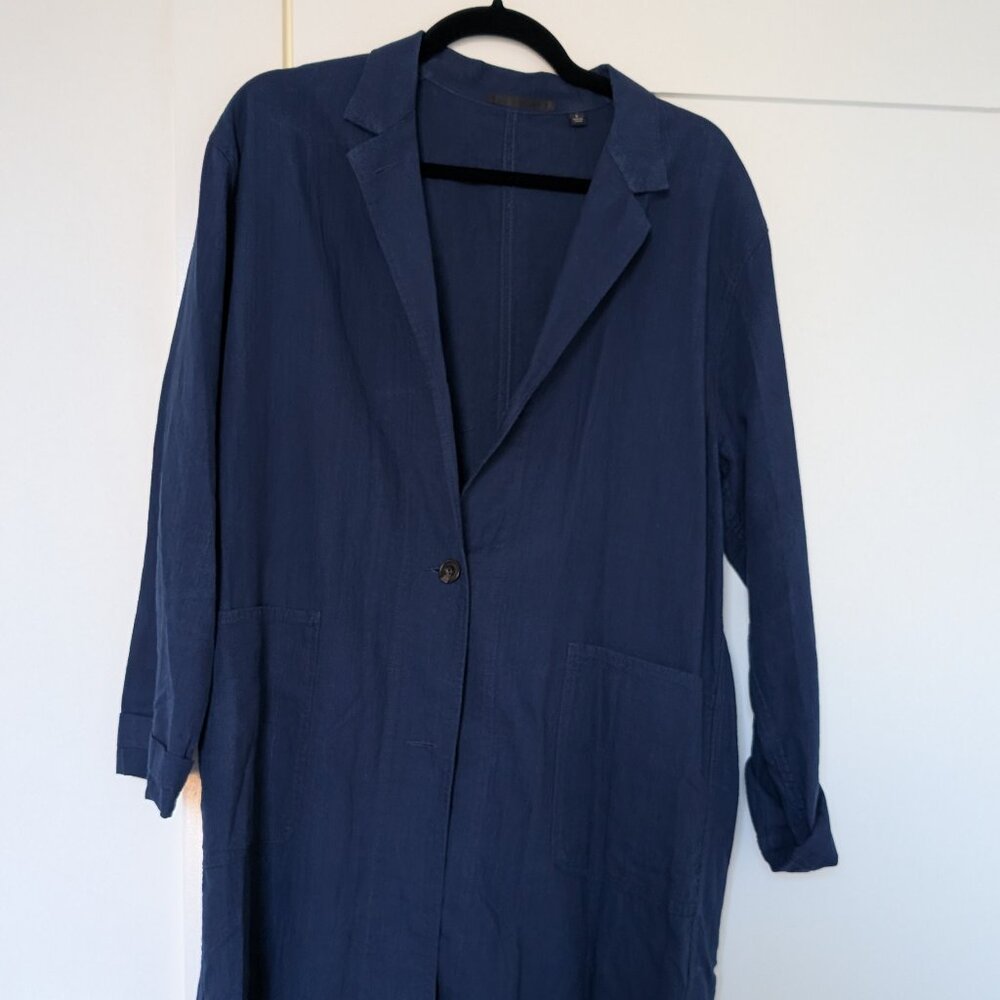 Uniqlo painter linen overcoat